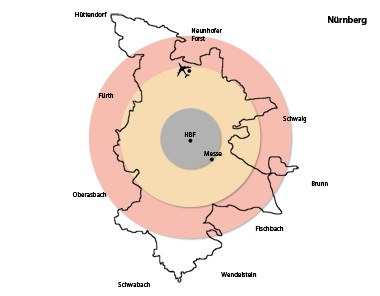 Karte Nürnberg